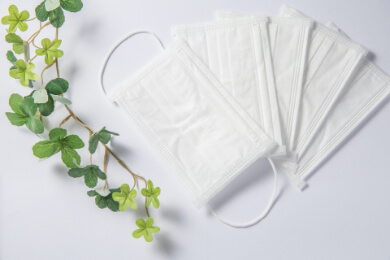 従業員のマスク着用を実施しております