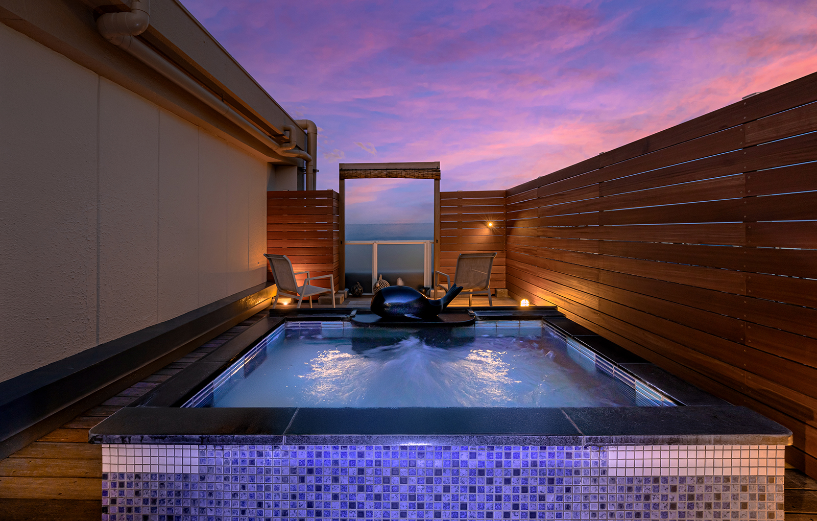 銀鱗荘 ことぶき 露天風呂